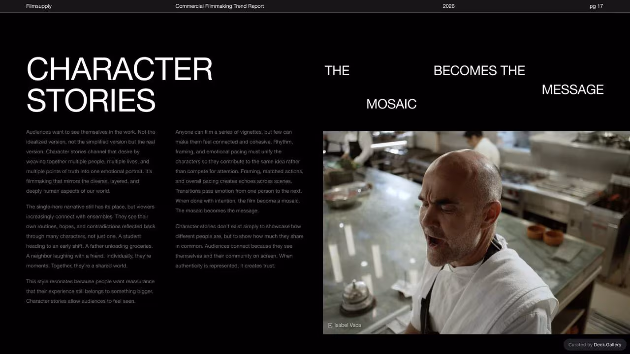 Commercial Filmmaking Trend Report 2026, slide 17