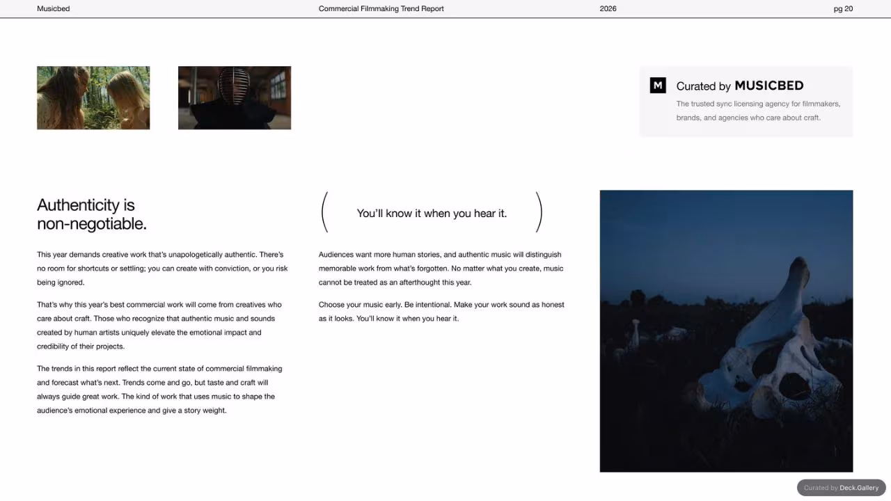 Commercial Filmmaking Trend Report 2026, slide 20