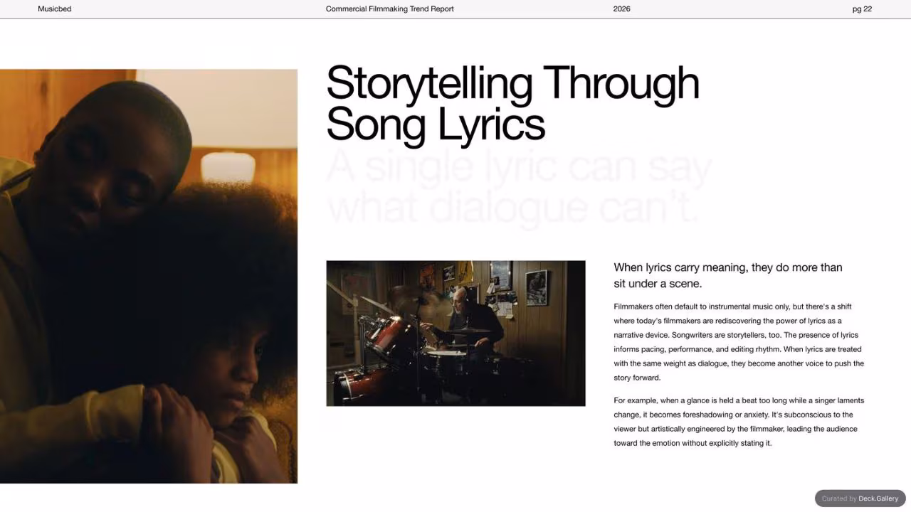 Commercial Filmmaking Trend Report 2026, slide 22
