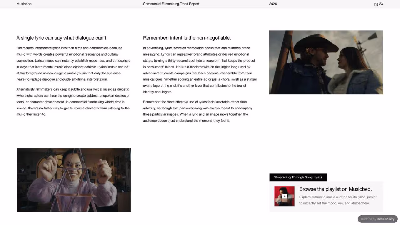 Commercial Filmmaking Trend Report 2026, slide 23