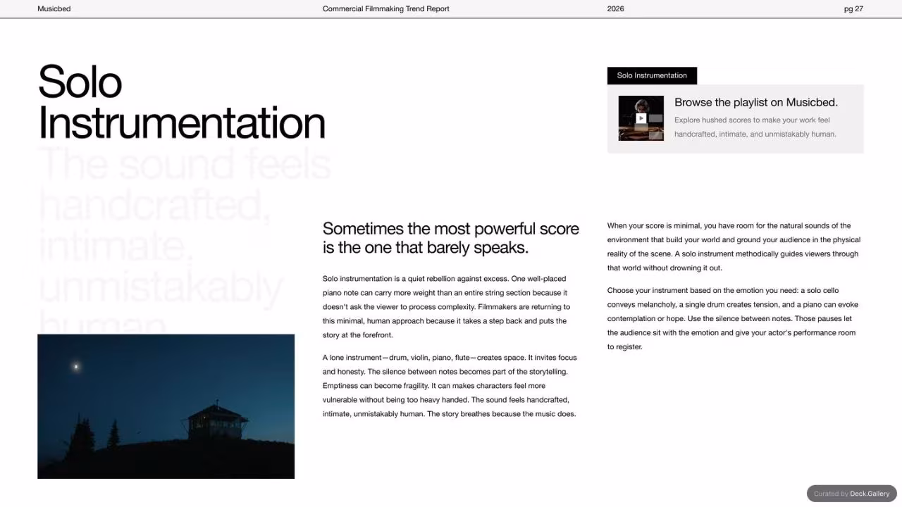 Commercial Filmmaking Trend Report 2026, slide 27