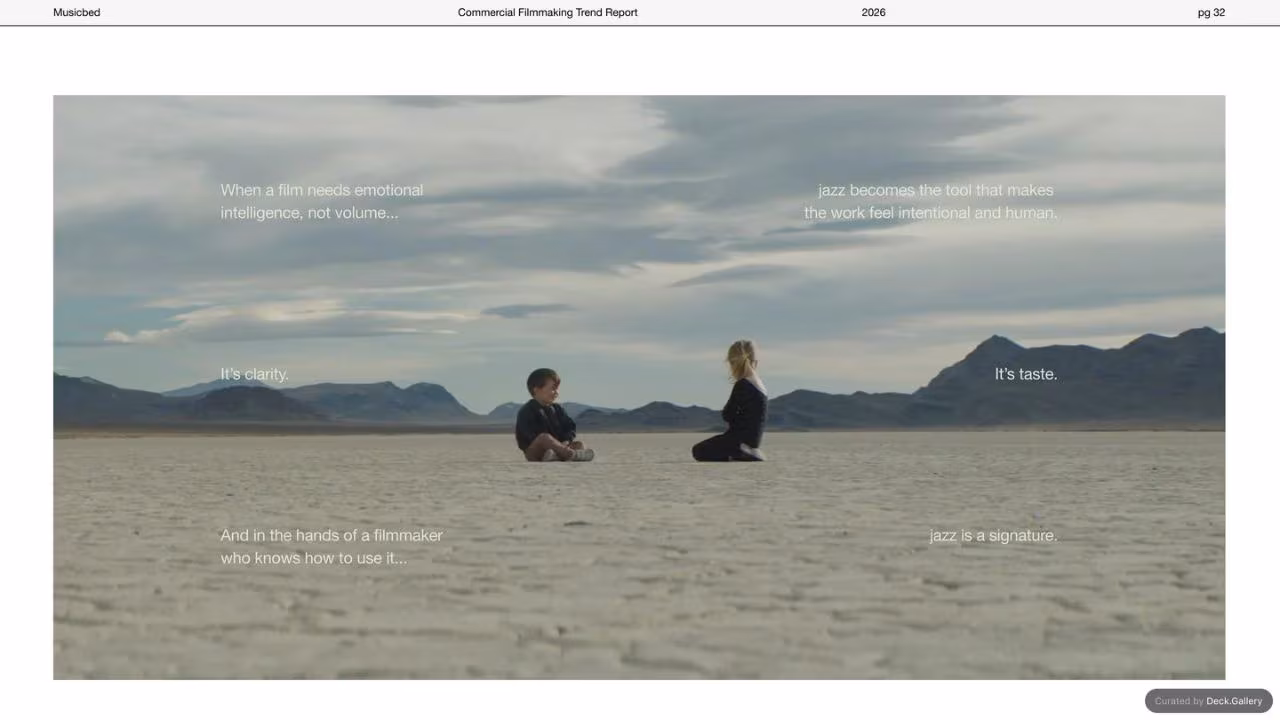 Commercial Filmmaking Trend Report 2026, slide 32