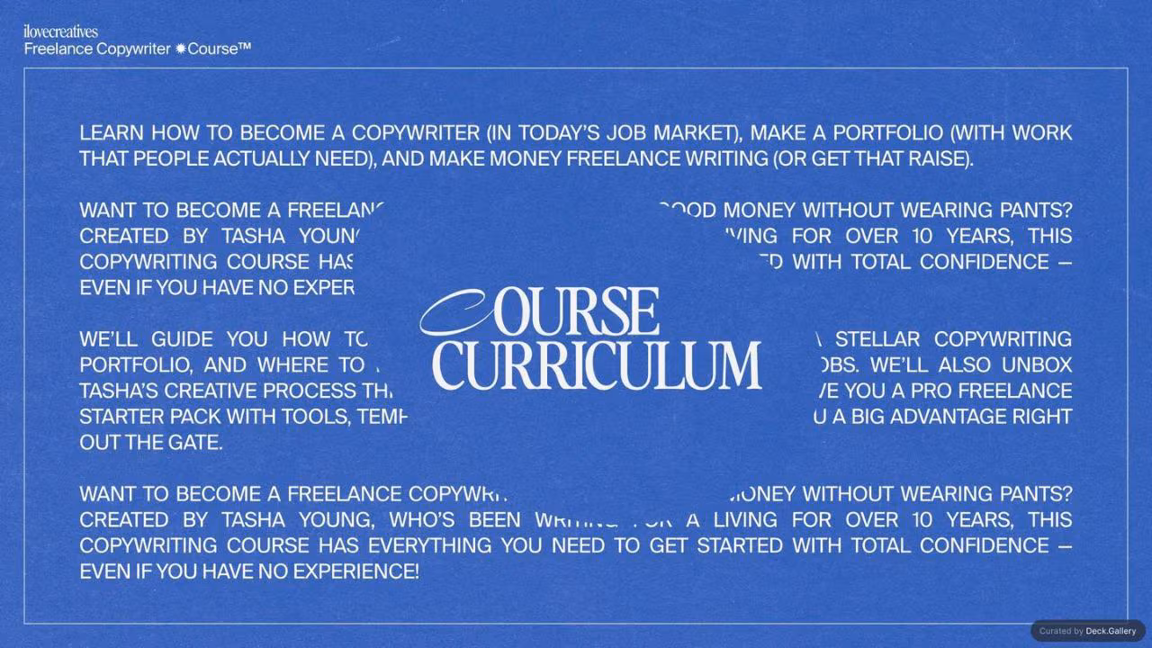 iLoveCreatives Creative Copywriter Course, slide 5