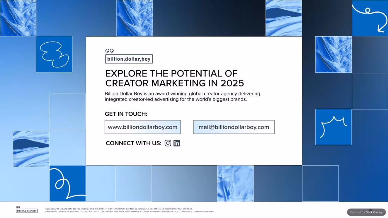 Billion Dollar Boy Creator Era Report 2025, slide 46
