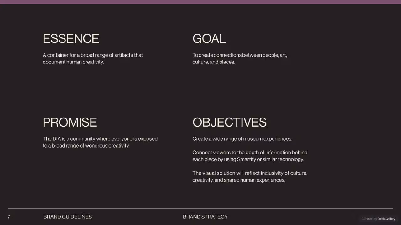 Detroit Institute of Arts Brand Guidelines, slide 7