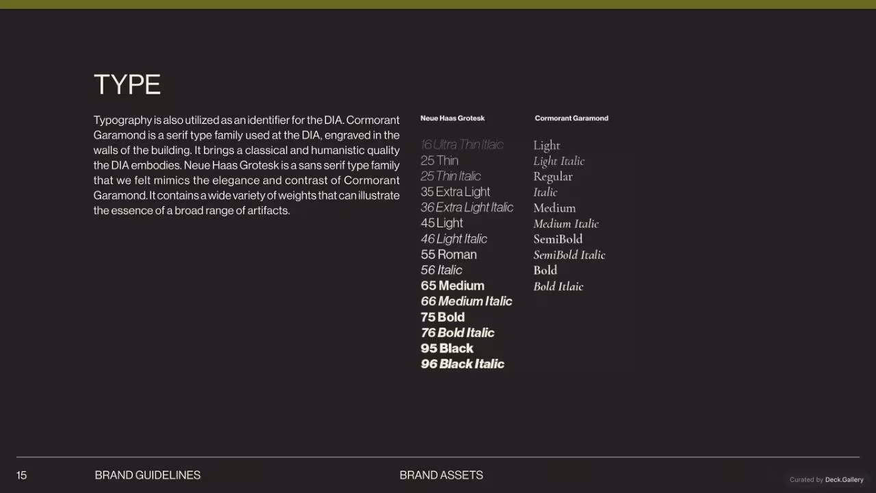 Detroit Institute of Arts Brand Guidelines, slide 15