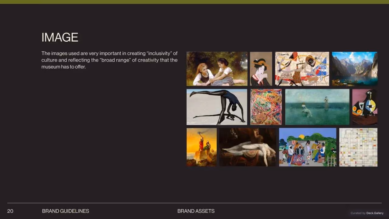 Detroit Institute of Arts Brand Guidelines, slide 20