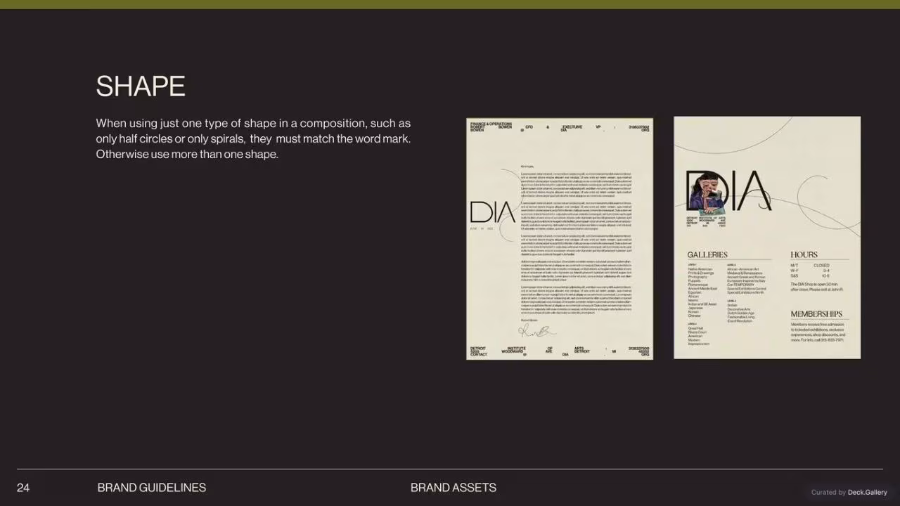Detroit Institute of Arts Brand Guidelines, slide 24