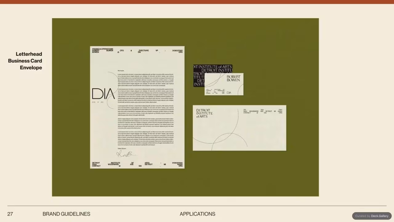 Detroit Institute of Arts Brand Guidelines, slide 27