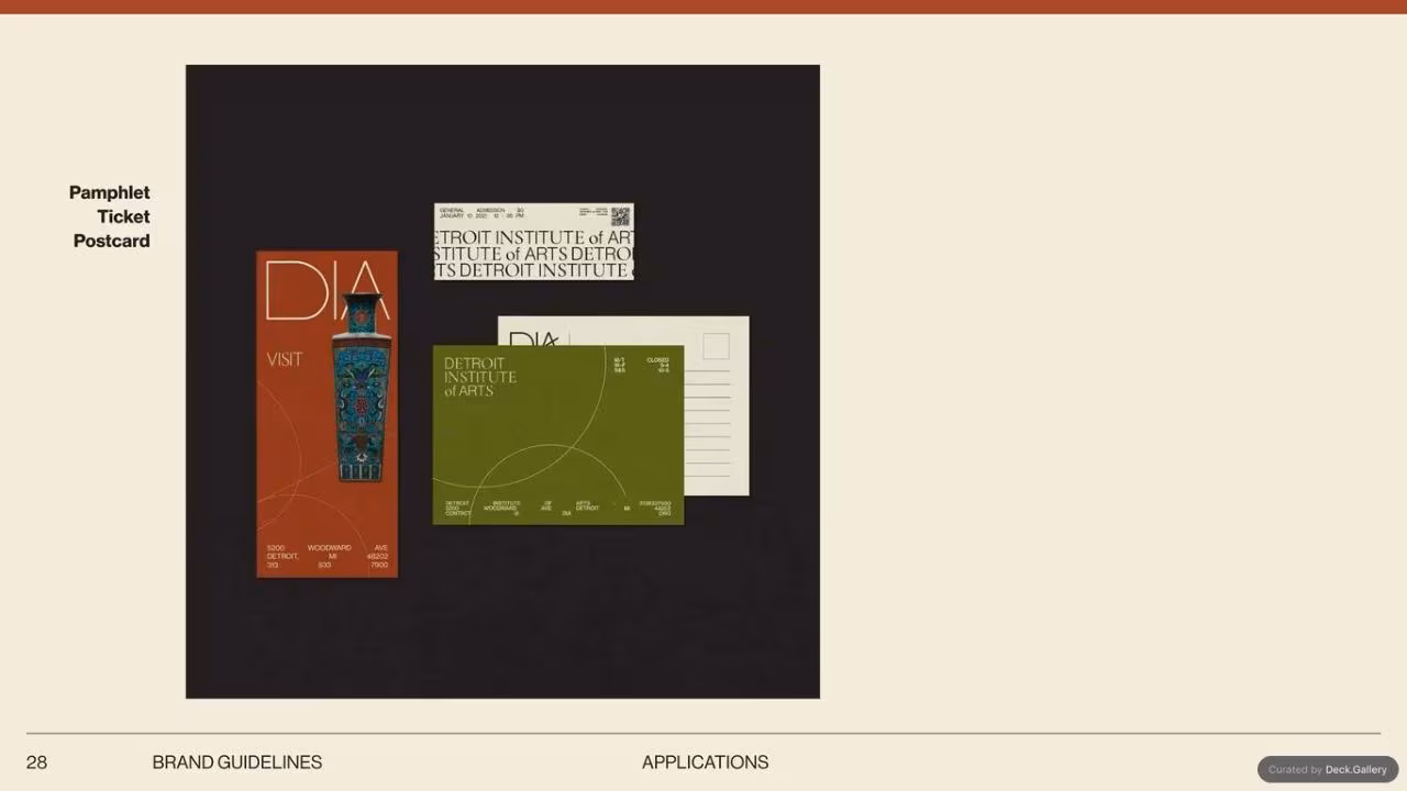 Detroit Institute of Arts Brand Guidelines, slide 28