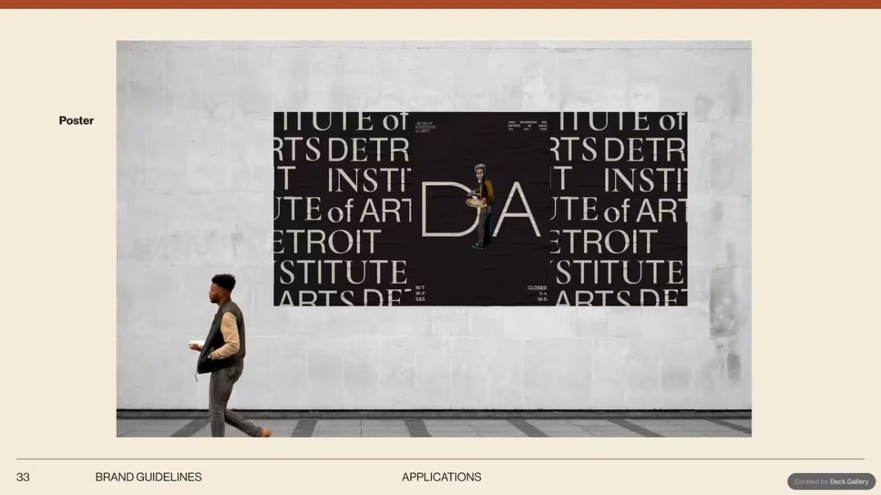 Detroit Institute of Arts Brand Guidelines, slide 33