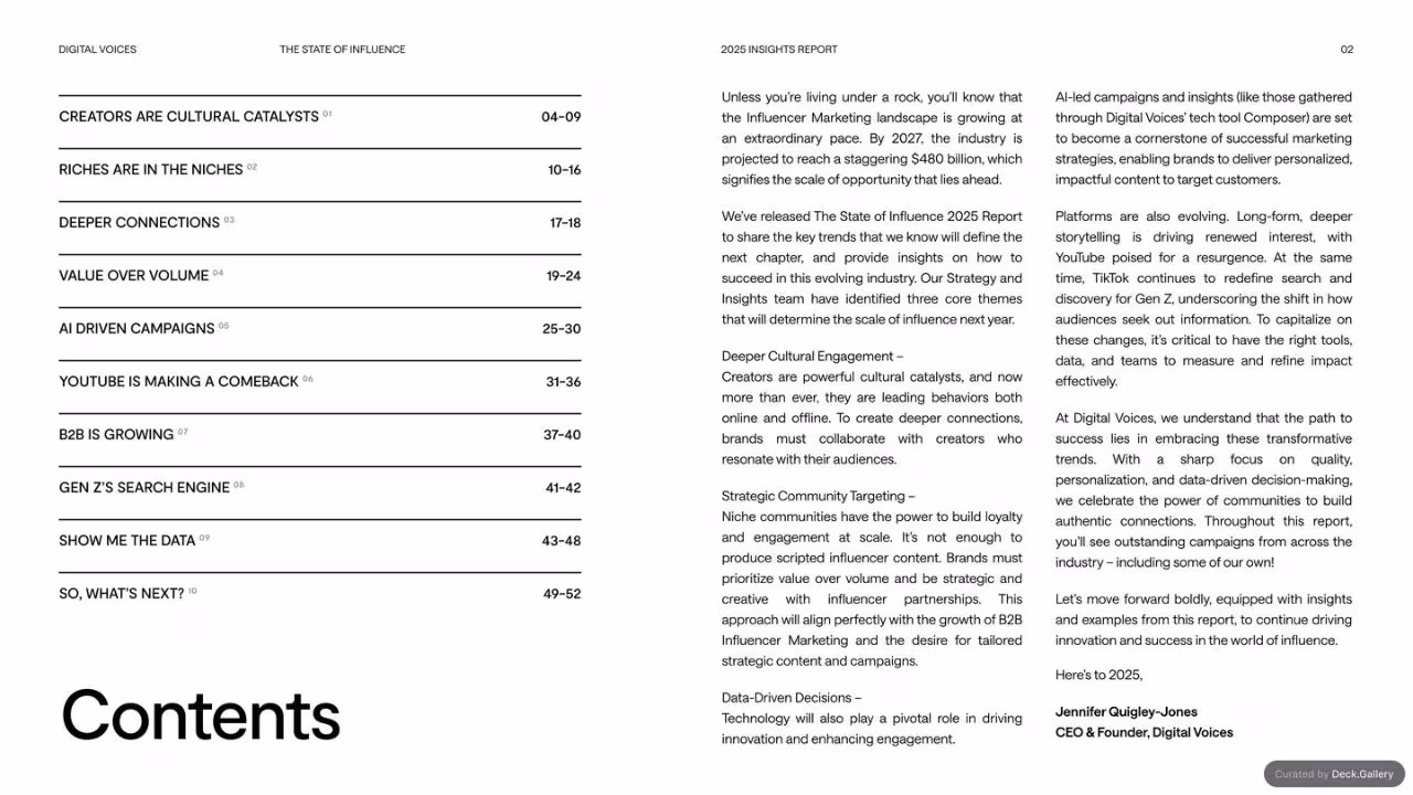 Digital Voices: The State of Influence 2025, slide 2