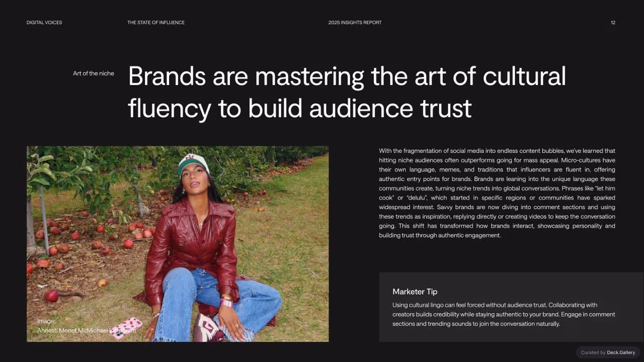 Digital Voices: The State of Influence 2025, slide 12