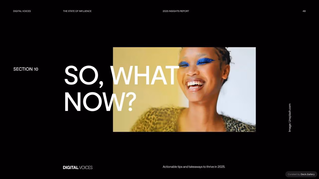 Digital Voices: The State of Influence 2025, slide 49