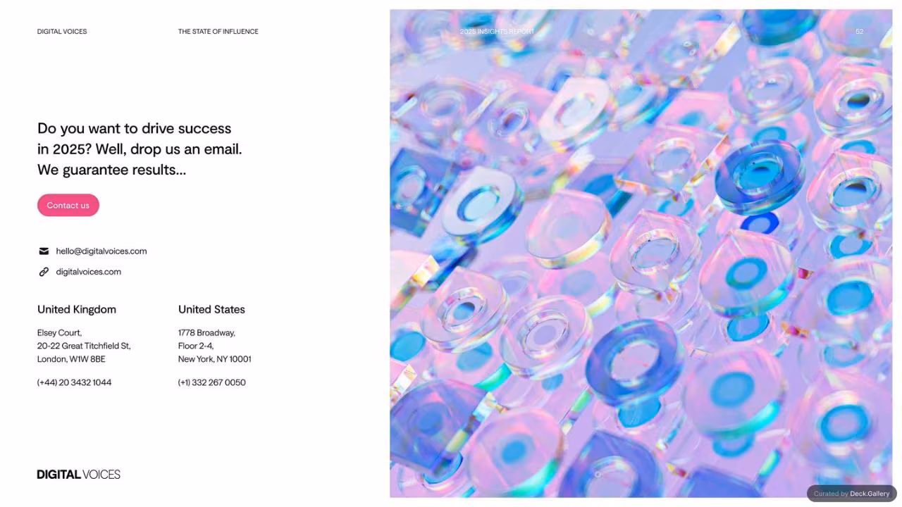 Digital Voices: The State of Influence 2025, slide 52