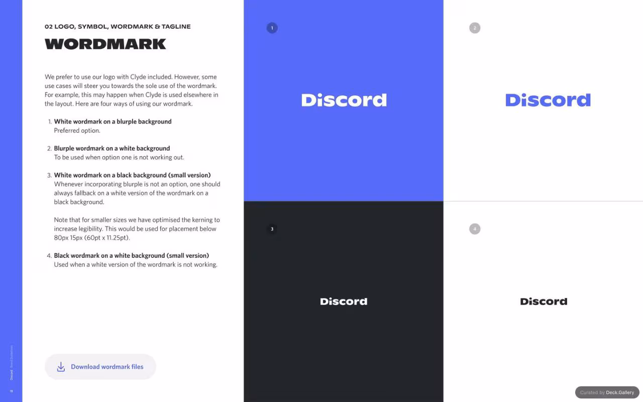 Discord Brand Guidelines 2021, slide 18