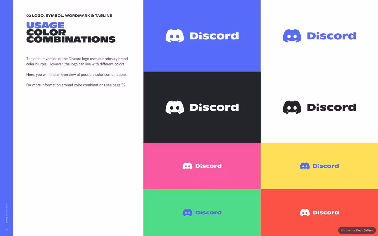 Discord Brand Guidelines 2021, slide 23