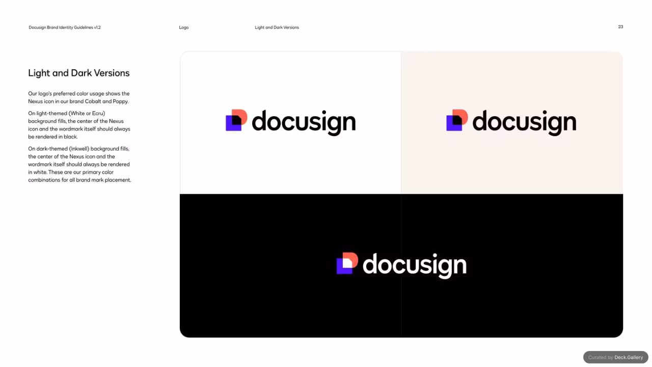 Docusign Brand Identity Guidelines 2024, slide 23