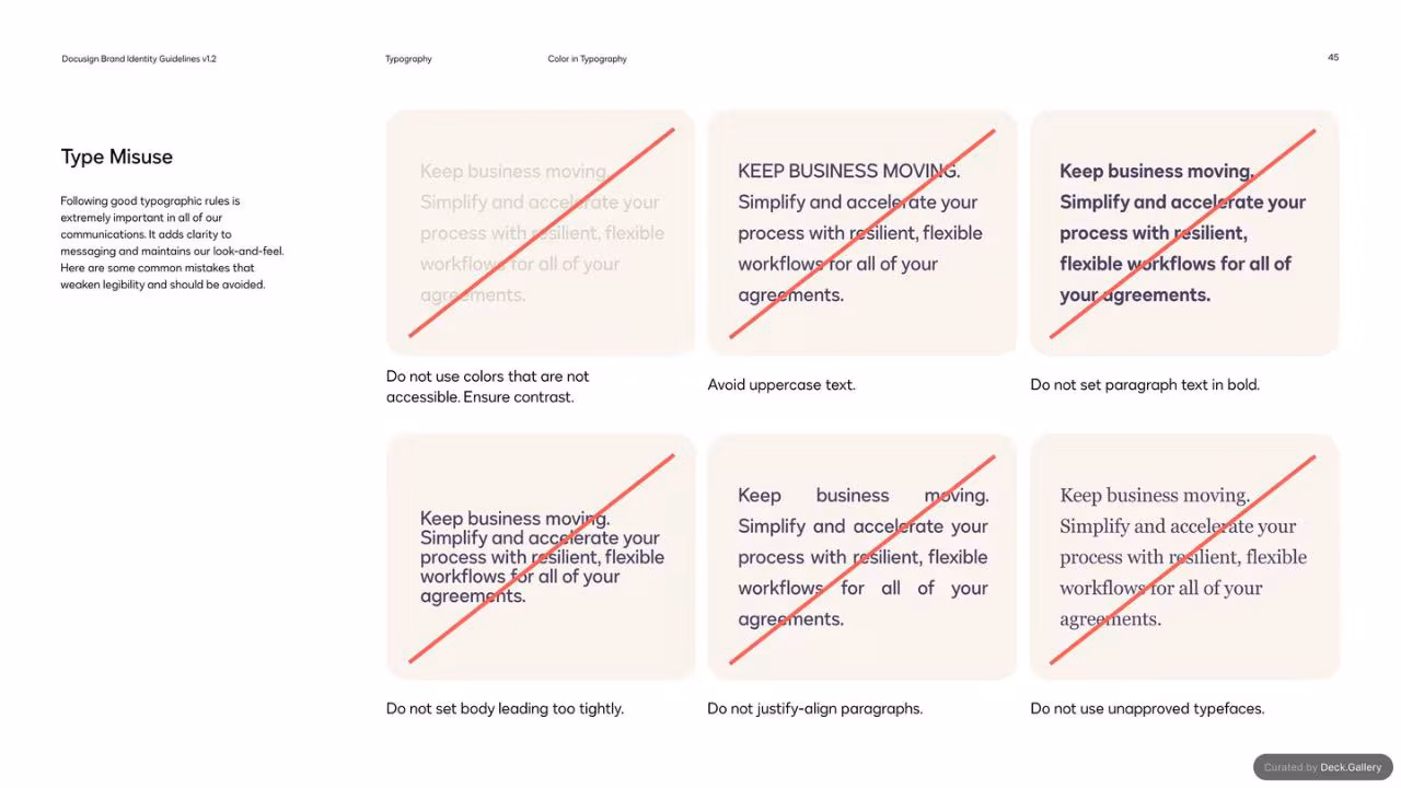 Docusign Brand Identity Guidelines 2024, slide 45