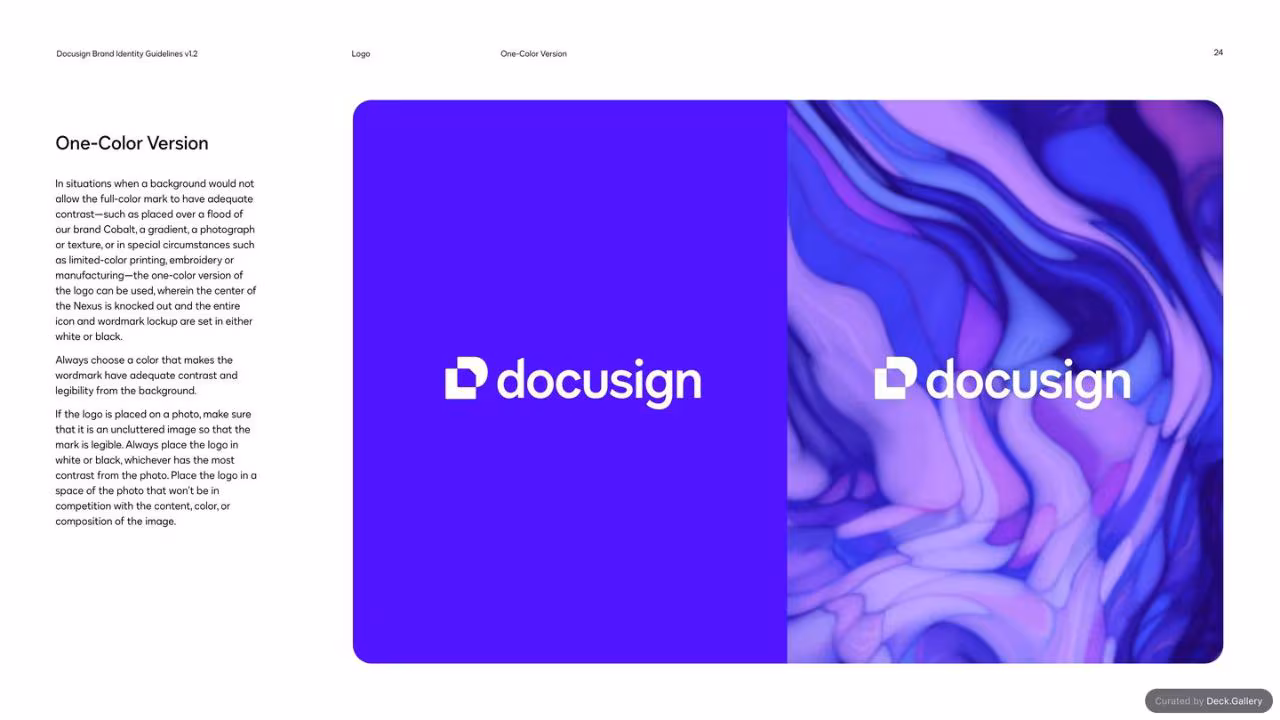 DocuSign Brand Identity Guidelines 2024, slide 24