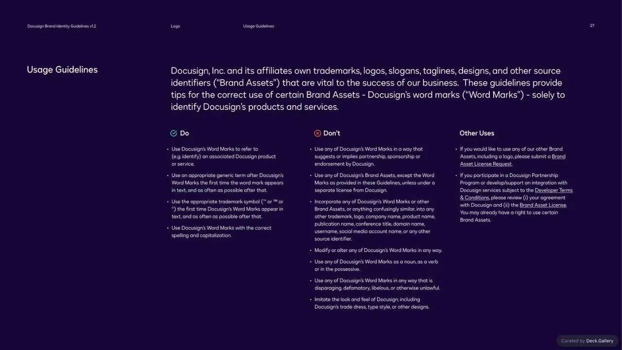DocuSign Brand Identity Guidelines 2024, slide 27