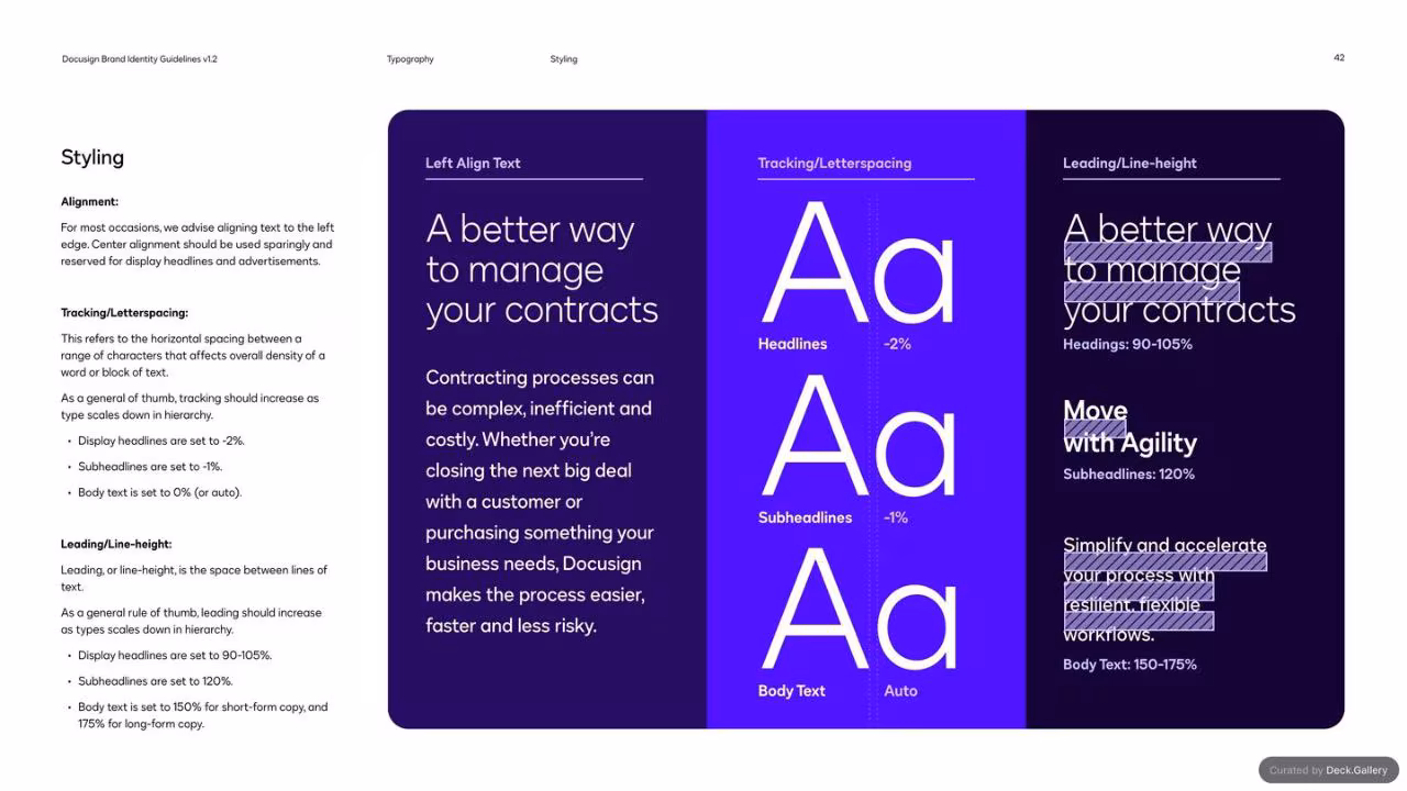 DocuSign Brand Identity Guidelines 2024, slide 42