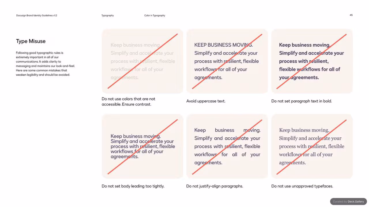 DocuSign Brand Identity Guidelines 2024, slide 45