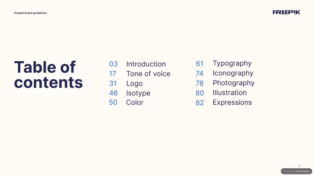 Freepik Brand Guidelines 2023, slide 2