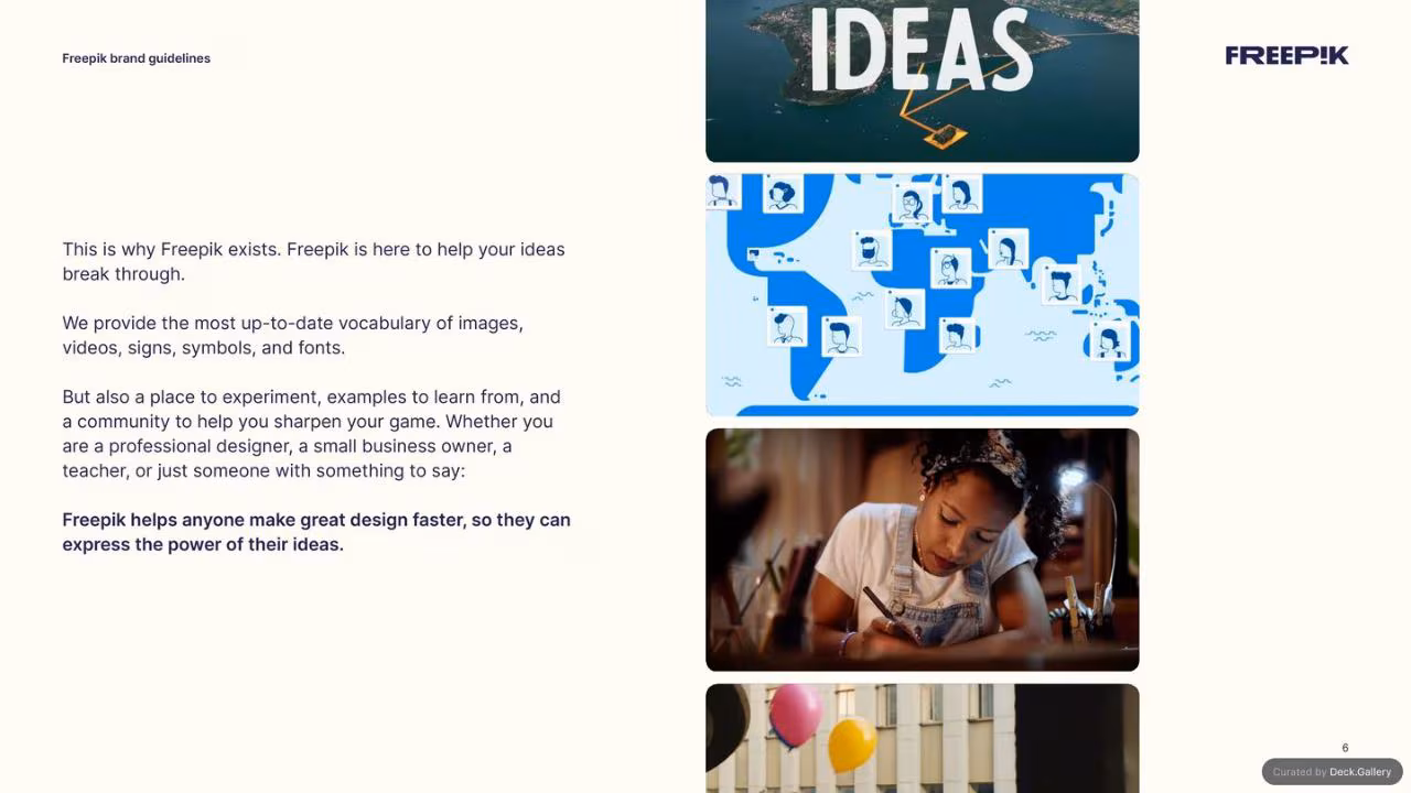Freepik Brand Guidelines 2023, slide 6