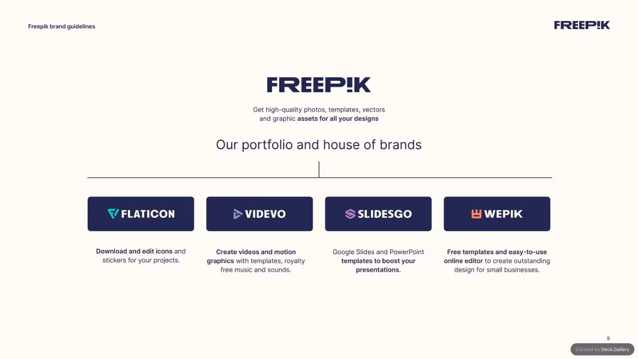 Freepik Brand Guidelines 2023, slide 9