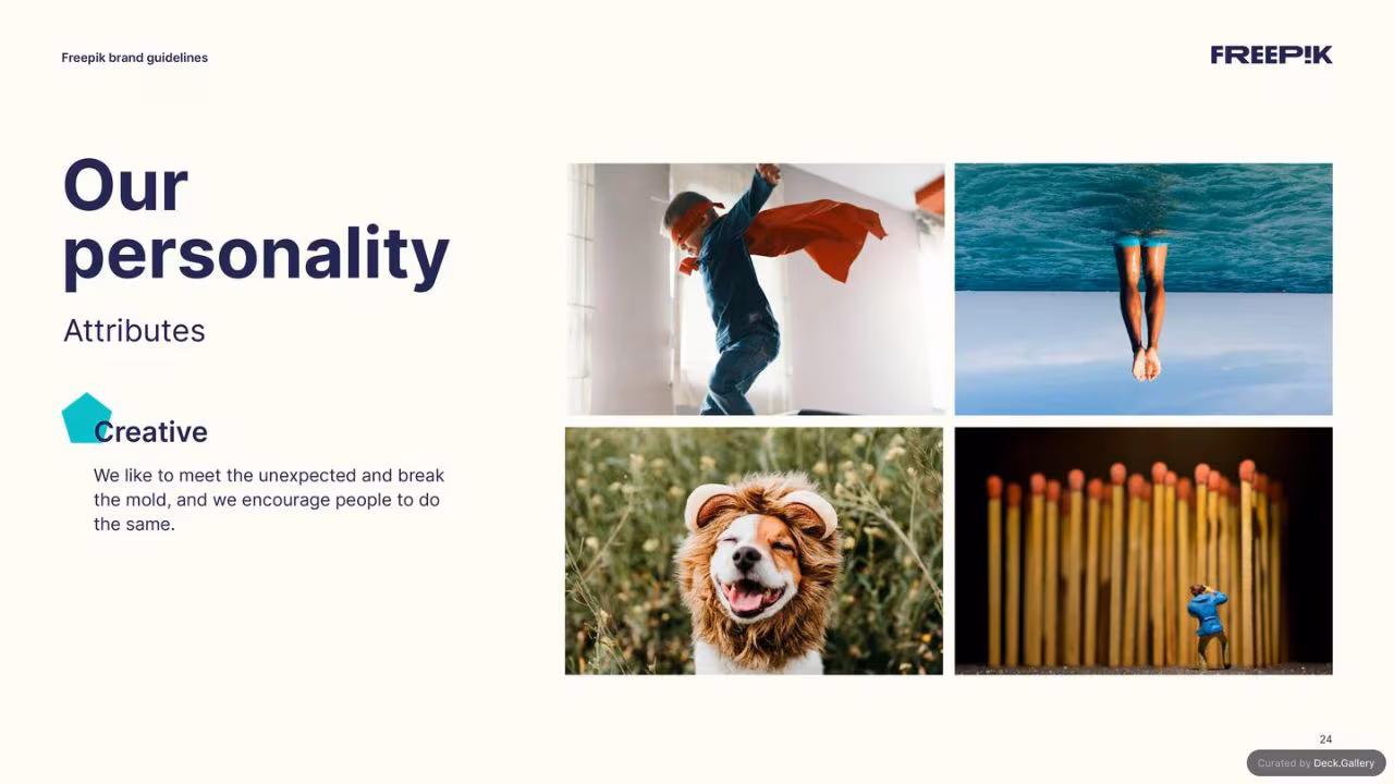 Freepik Brand Guidelines 2023, slide 24