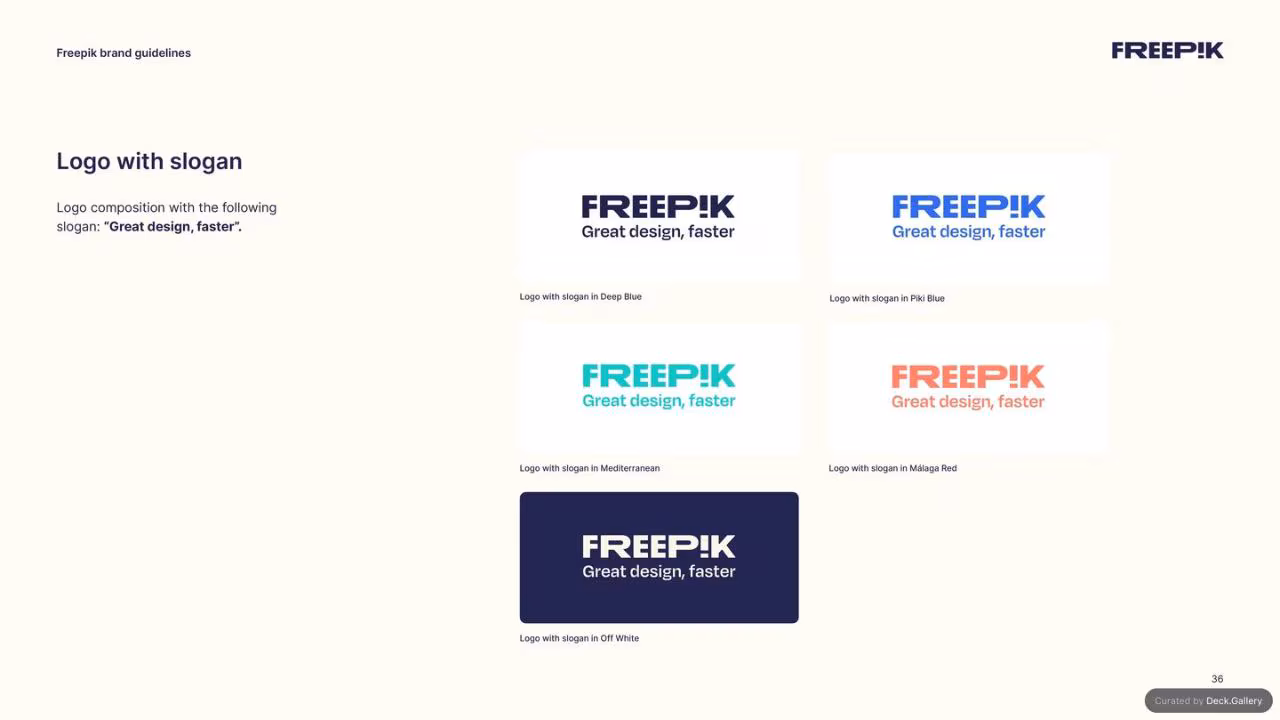 Freepik Brand Guidelines 2023, slide 36