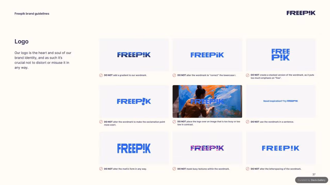 Freepik Brand Guidelines 2023, slide 37