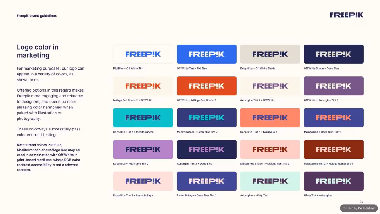 Freepik Brand Guidelines 2023, slide 39