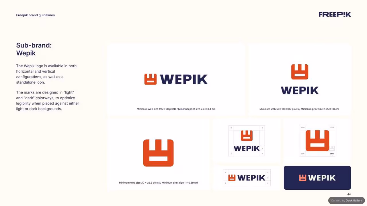 Freepik Brand Guidelines 2023, slide 44