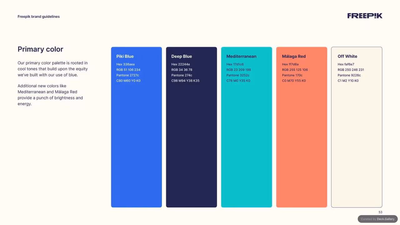 Freepik Brand Guidelines 2023, slide 53