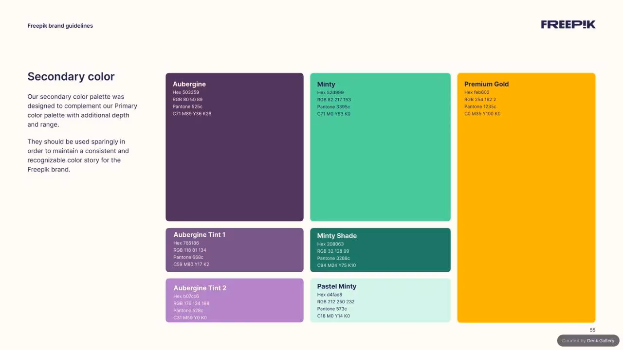 Freepik Brand Guidelines 2023, slide 55