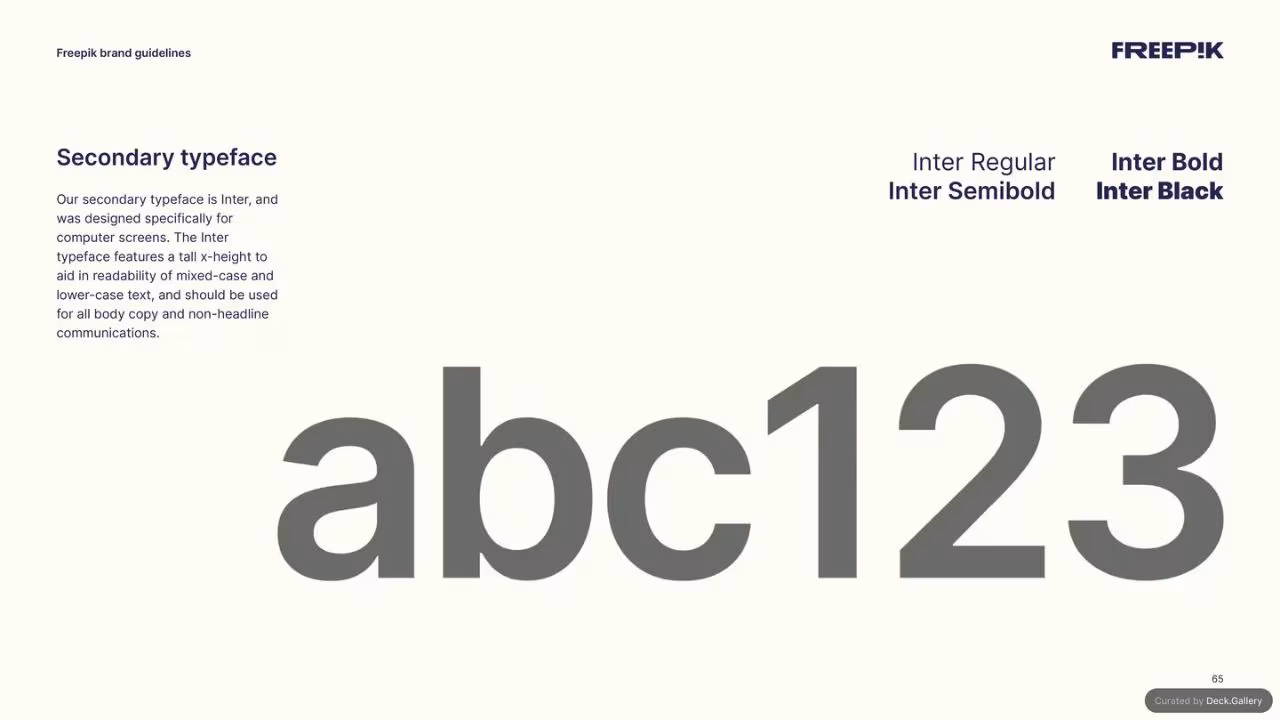 Freepik Brand Guidelines 2023, slide 65