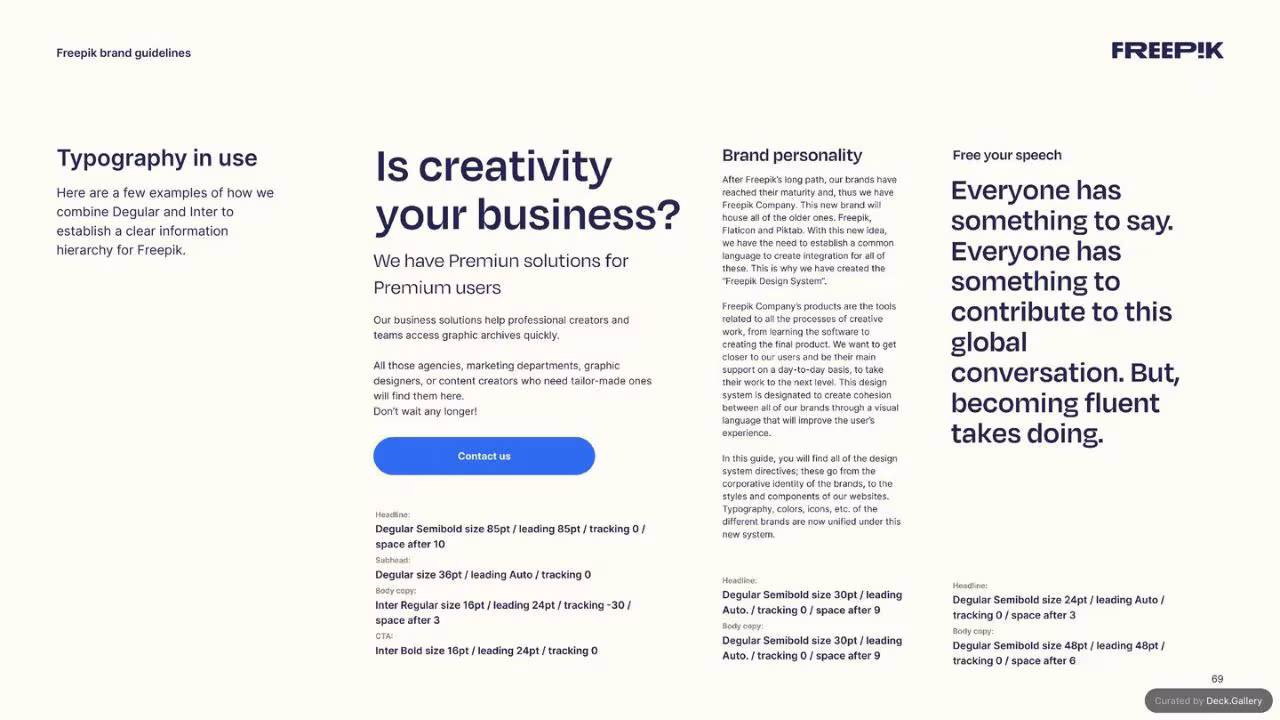 Freepik Brand Guidelines 2023, slide 69