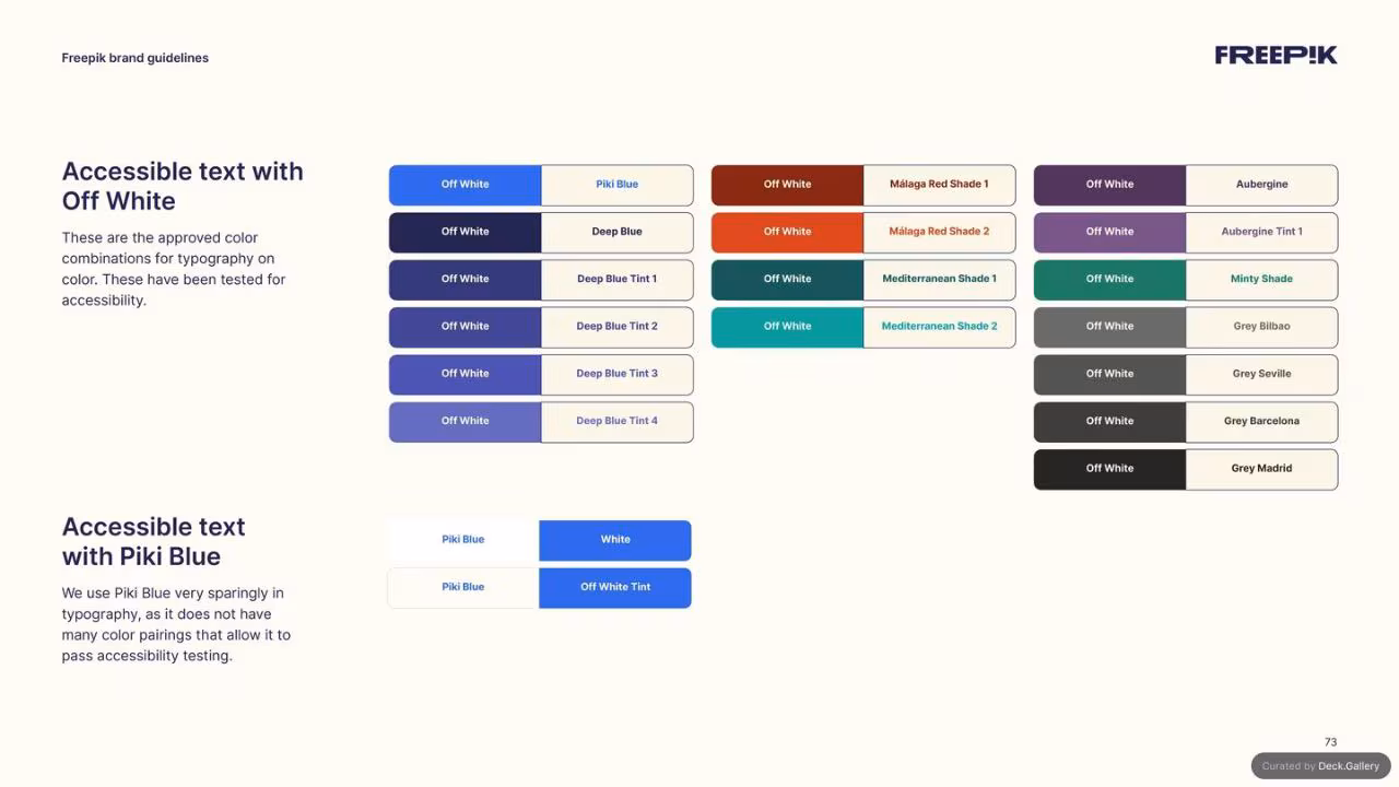Freepik Brand Guidelines 2023, slide 73