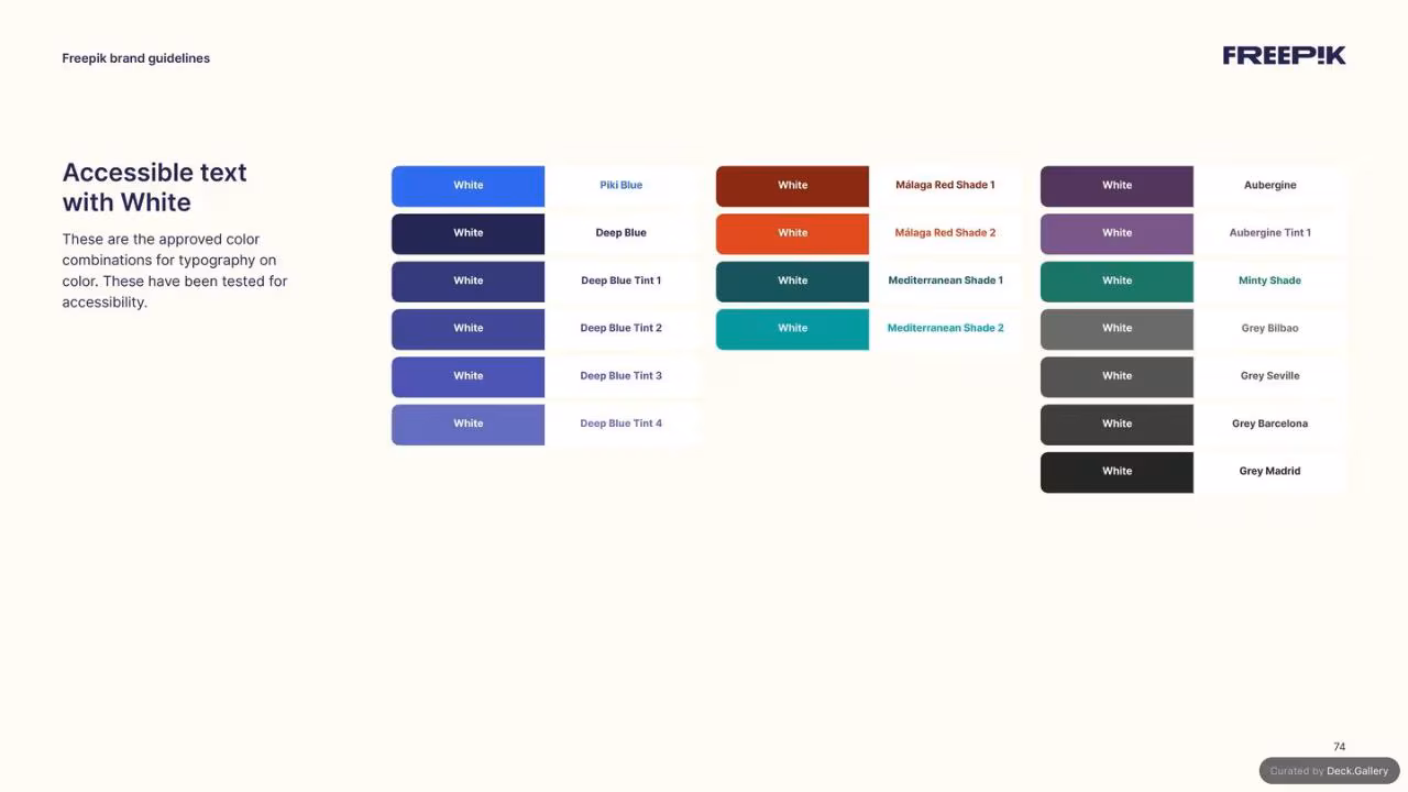 Freepik Brand Guidelines 2023, slide 74