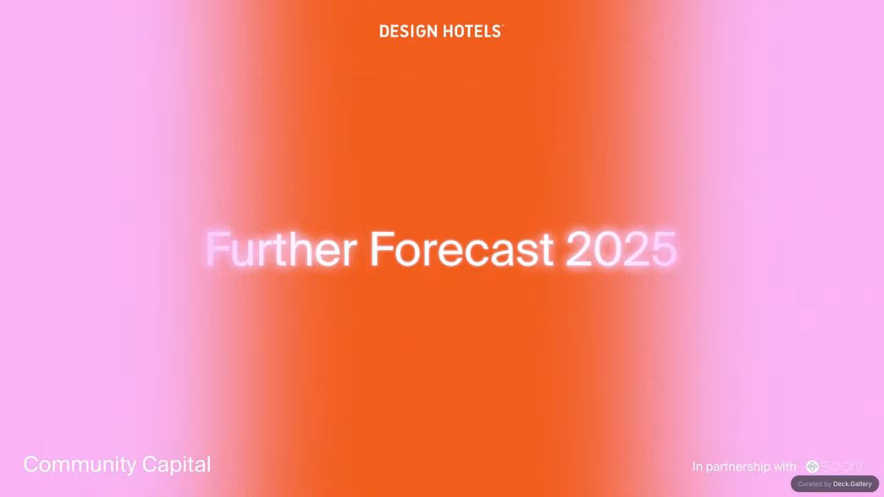 Design Hotels Further Forecast 2025