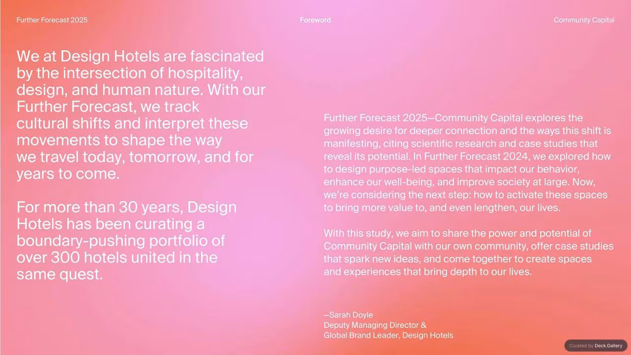 Design Hotels Further Forecast 2025, slide 2
