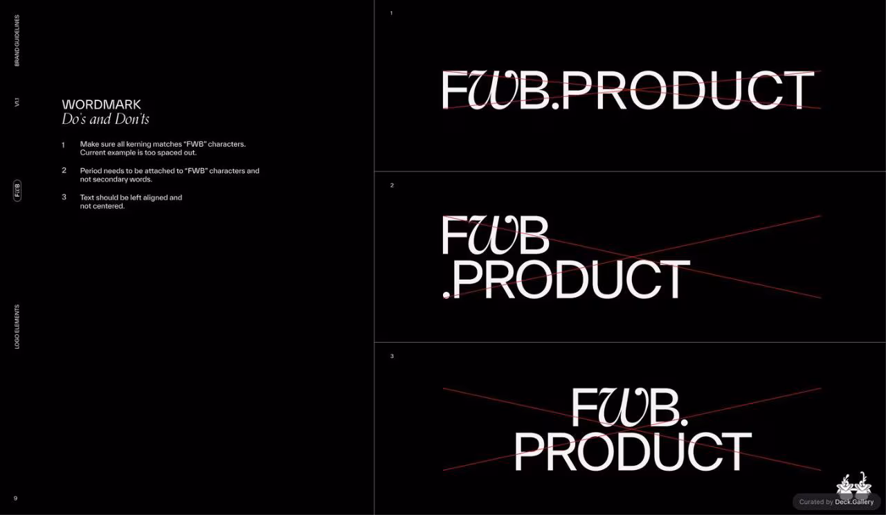 FWB Brand Guidelines, page 9
