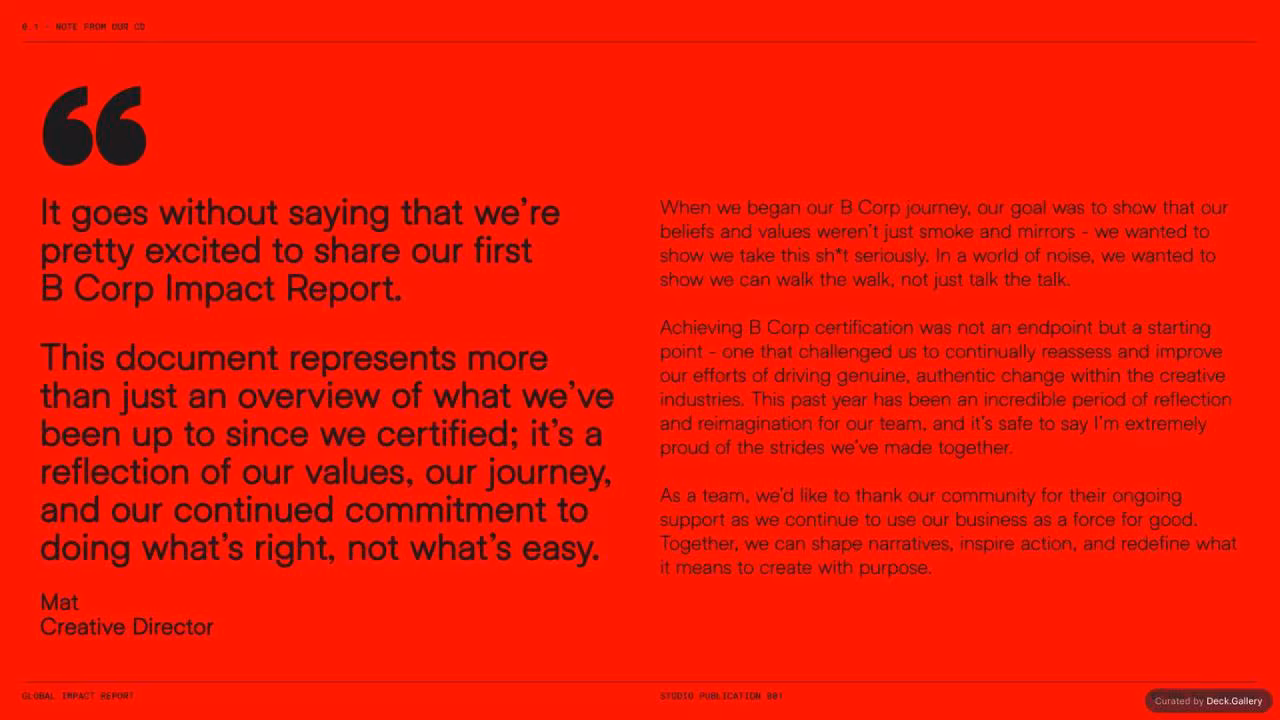 Geist*Studio Impact Report 2024, slide 4