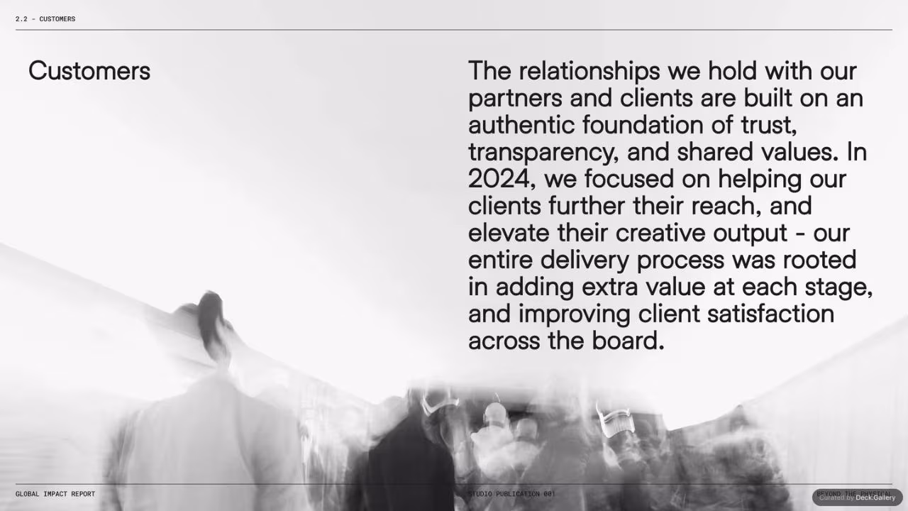 Geist*Studio Impact Report 2024, slide 17
