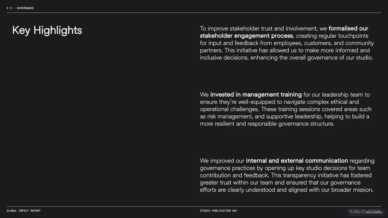 Geist*Studio Impact Report 2024, slide 26
