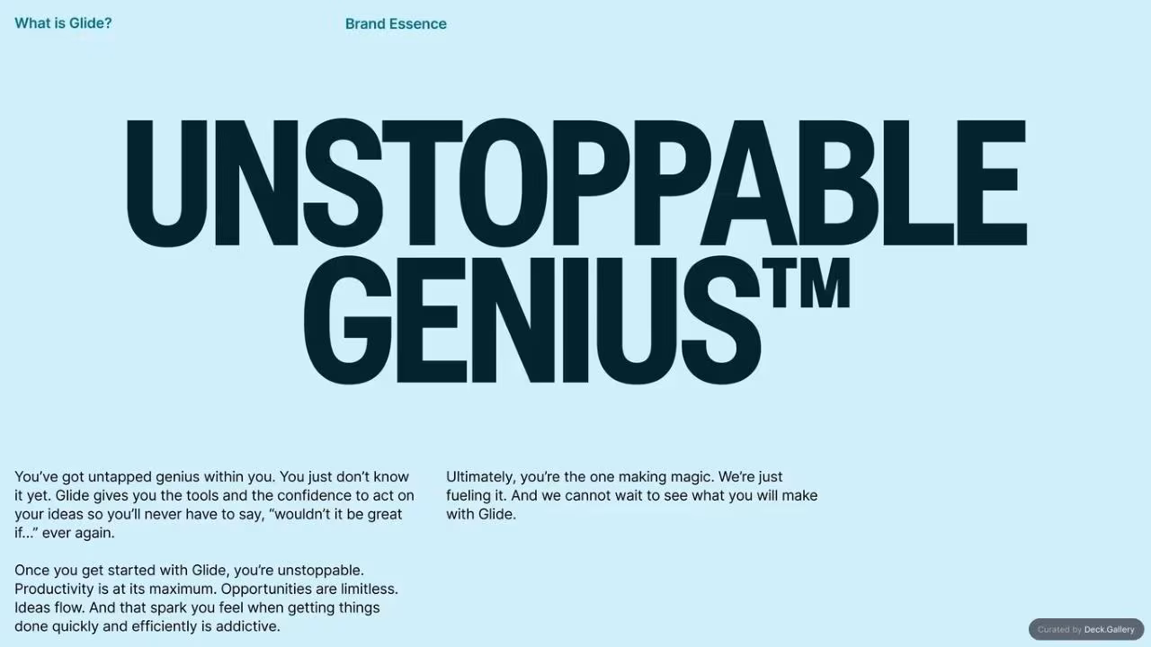 Glide Brand Guidelines 2025, slide 6