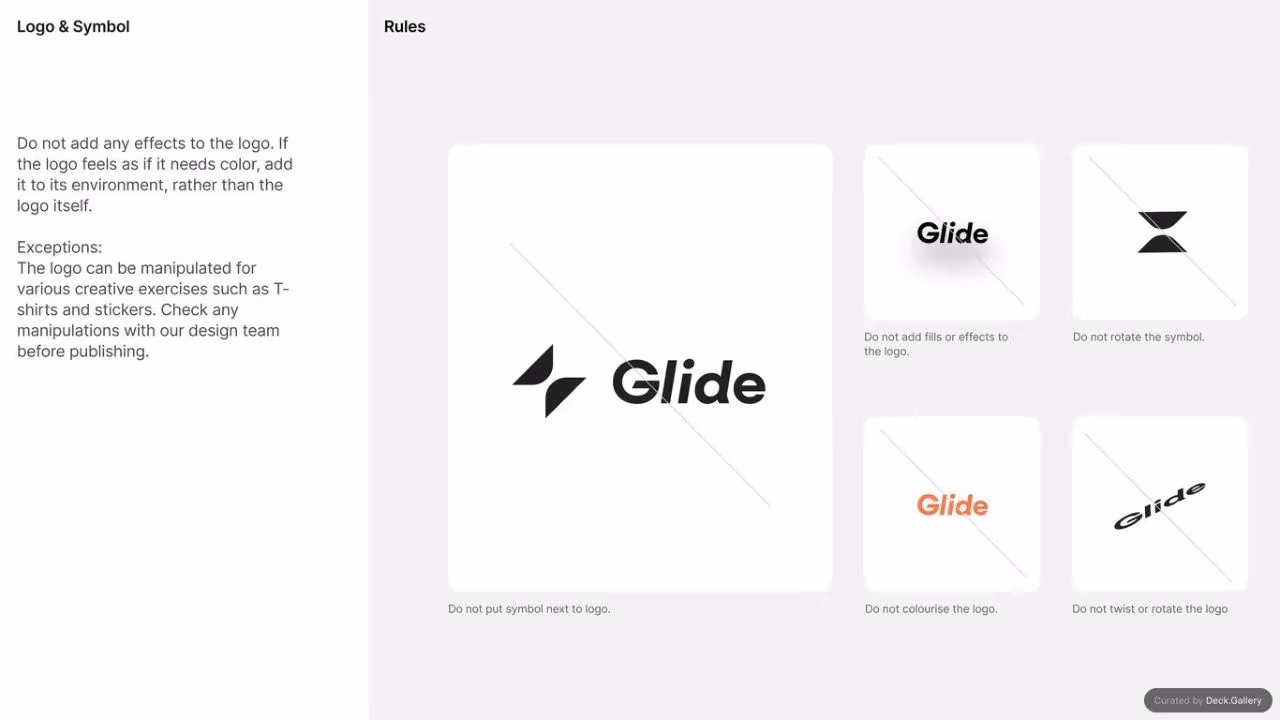 Glide Brand Guidelines 2025, slide 13