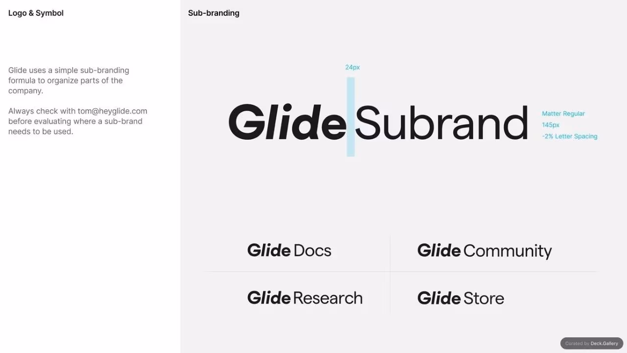 Glide Brand Guidelines 2025, page 15